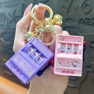 Cartoon Lottery Machine Pendant Keychain Creative Mini Decompression Toy Lottery Machine Bag Car Key
