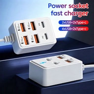 Elough Multi-port Power Socket PD30W Fast Charging Station USB Hub Power Socket Adapter