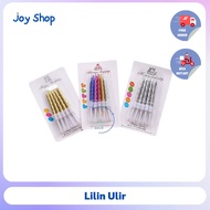 LILIN Silver gold threaded birthday candle / birthday candle / birthday candle