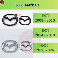 Mazda3 Logo front, rear, steering wheel and lettering includes 2 colors: glossy black and chrome, th