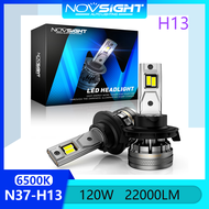 Novsight N37 6500K Đèn pha LED siêu sáng H13 Đèn pha LED Bộ đèn pha Đèn sương mù Chùm sáng cao / thấ