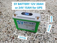 แบตเตอรี่ LiFePO4 12V 24V 30Ah-100 Ah for UPS Solar cell มี BMS จ่ายกระแสสูงสุดได้ 100A (พร้อมส่ง)