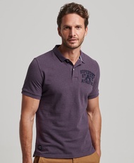 Superdry Superstate Polo Shirt - Vintage Smoke Purple Marl