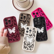 Black butterfly Case For VIVO Y36 V11I V15 PRO Y66 Y22S Y76S Y83 Y81I V25E V21 Y85 Y75S V5 Y78+ Y31 