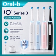 Oral-B iO3 Series Electric Toothbrush, Smart Magnetic Micro-Vibration, Tri-Color Pressure Sensor, Po