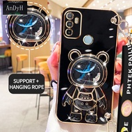 AnDyH Casing For OPPO A53 2020 A33 2021 A53s Phone Case Cute 3D Starry Sky Astronaut Desk Holder with lanyard