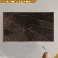 Wall painting, Samsung Frame Tv Art, Brown Vintage Abstract Frame Tv, Minimalist Vintage Frame TV, F