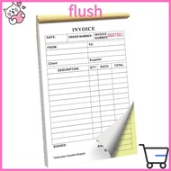FLUSH Invoice Receipt Book, Tear- Top-Bound Duplicate Invoice Book, Compact Signature Line Lightweig