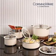 Corelle Brands CorningWare RYLEE IH Pot, Kitchen cookware non stick pot frying pan wok, Corning Ware Stainless steel pot