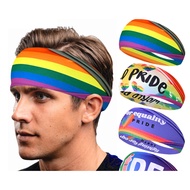 Headband Head Strap Fabric Rainbow PRIDE LGBT Bandana Yoga Sport Hair Accessories