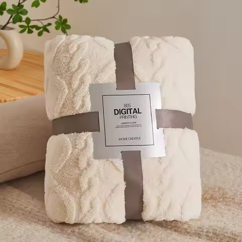 51x 63 Inches Solid Blanket Fall Winter Coral Velvet Flannel Blanket Soft Thickened Cover Blanket Ho