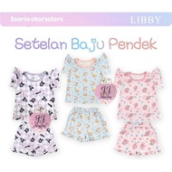 LIBBY SANRIO BABY & CHILDREN'S CLOTHING SET SHORTS S, M, L, 2L, XL, XXL, 4Y, 6Y, 8Y, 10Y, 12Y