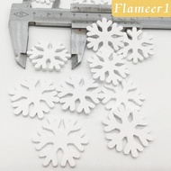 [flameer1] Wooden Snowflake Bauble Crafts Embellishment White 100 for Wedding Christmas
