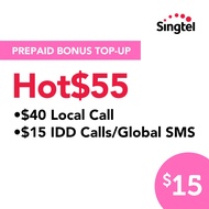 [SINGTEL] $15 Hot Top-up/Telco topup/Mobile topup/eload话费充值/电话充值/手机充值