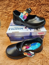 รองเท้านักเรียนหญิง สีดำ รองเท้าหนังดำ รองเท้านักเรียน ลายเอลซ่า จาก Chappy