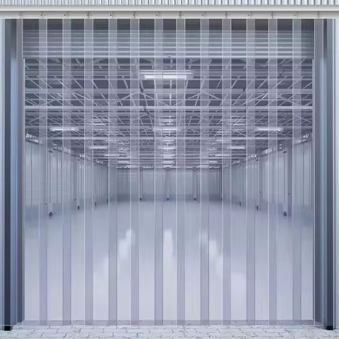96 x 96 Inch Plastic Strip Door Curtain Kit 0.08'' Walk in Cooler Curtains Thickness PVC Freezer Doo