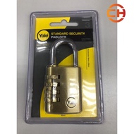 YALE 4-DIGIT RESFTTABLE BRASS PADLOCK