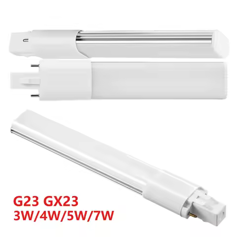 2PCS LED PL G23 GX23 Bulb 3W 4W 5W 7W Horizontal Side Plug Ceil CFL PL-S 7W 9W 13W Read Table Desk L