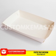 Paper Tray Makanan isi 50 Paper tray medium Wadah Makanan paper Tray polos