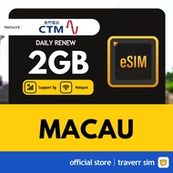 【澳门 Macau eSIM】【🔥 5G】【CTM】澳门 Travel eSIM