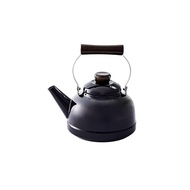 TakumiJAPAN Kettle Enamel 2.3L IH Compatible Gas Compatible Black Iron TKM-2.3K.BK