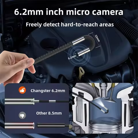 7-inch Screen 6.5/6.2/3.9MM Single/Dual Lens 1080P HD 360° Steering Endoscope HD Camera for Car Main