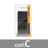 NAGARAKU Charcoal Flat Ellipse Eyelash Extensions Split Tips Ellipse Shaped Soft And Natural False E
