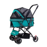 Ready Stock Hot-selling Pet Stroller Removable Washable Outing Dog Stroller Dog Walking Stroller Lightweight Foldable Cat Station Cart Cat Stroller