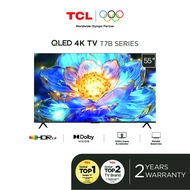 TCL 55" QLED 4K Google TV with 120Hz Game Accelerator, Dolby Vision Atmos, HDR 10+  55T7B