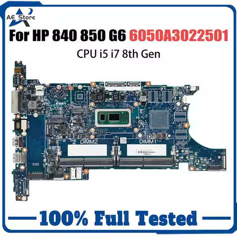 For HP 840 G6 850 Laptop Motherboard 6050A3022501 i5 i7 L62757-601 L62760-601 Mainboard Tested Elite