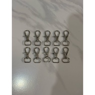 D ring swivel clapse keychain DIY keychain 10 in a set