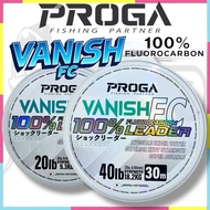 PROGA VANISH FC 100% FLUOROCARBON LEADER LINE 30M INVISIBLE JAPAN MATERIAL SHOCK LEADER FISHING LEAD