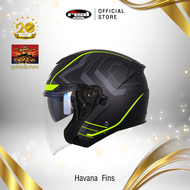 Real Helmets หมวกกันน็อคเปิดหน้า Havana Fins