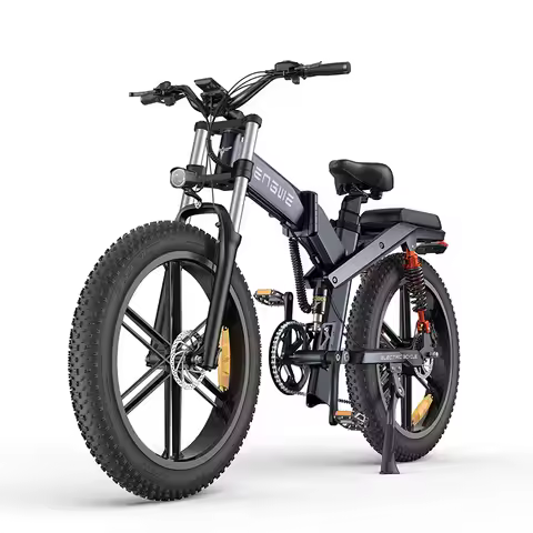 Electric Bicycle 26Inch 1000W 48V 29.2AH Folding Lithium Battery Bike Full Shock Absorber 26X4.0 Sno