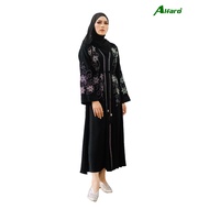 Alfaro Abaya Arabic Floral Embroidery Exclusive Abaya Dubai By Fasha Sandha  Design B  (Material Nida)