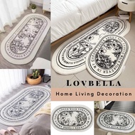 NORDIC RUNNER DOOR MAT ENTRANCE MAT BEDROOM RUG CARPET Nordic Microfiber Fluffy Carpet Bedside rug