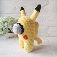 Pikachu Among Us Plush Toy, Pokemon Among Us, pikachu crochet plush, pokemon
