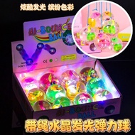 Rope Bouncy Ball Bouncy Ball Crystal Ball Bouncy Flashing Ball Jumping Ball Children Luminous Toys S