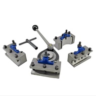 A Type Quick Change Tool Lathe Swing Dia.150~300mm QCT Post Turret Kits Include 1pcs Tool Post+4pcs 