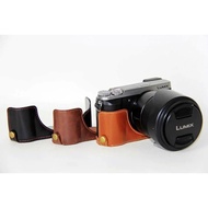 PU Leather Camera Bag Half Case Cover For Panasonic Lumix DMC GX80 DMC GX85 GX80 GX85 Camera Half Bo