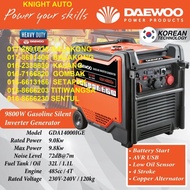 DAEWOO GDA14000IGE Gasoline Silent Inverter Generator 9800W 9.8kW 485cc 240V 4T Battery Start J003