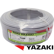 สายไฟ ยาซากิ รุ่น THW 1x 6 YAZAKI เบอร์ 6 sqmm ม้วนละ 100m รองรับมอก.ใหม่ สายไฟแกนเดี่ยวเบอร์ 6mm2 T