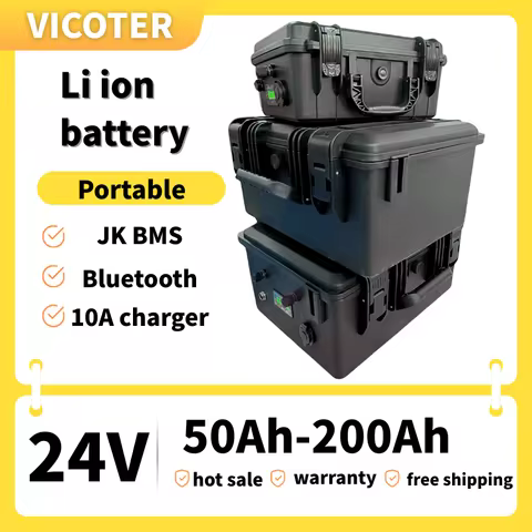 Camping 24V Waterproof IP67 24V 50Ah 60Ah 80Ah 100Ah 120Ah 150Ah 200Ah Lithium Li Ion Battery 24v Fo
