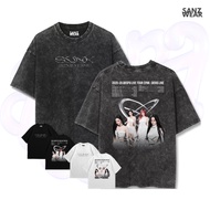 SANZ AESPA T-shirt | Stonewashed washed t-shirt | Black white | AESPA-20