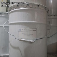 Cat Synthetic / Cat Minyak Warna Vermillion Red Ecer 5kg - Cat besi dan kayu - Gerakzone