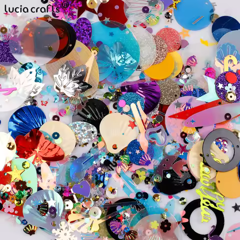 20g Random Mix Sequin Craft Glitter Star Heart Flower Mermaid Shell Sequins Paillettes DIY Clothes N