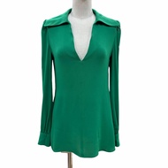 Excellent condition ◇ Valentino XB3AE6U51MH 100% silk skipper long-sleeved shirt georgette blouse gr