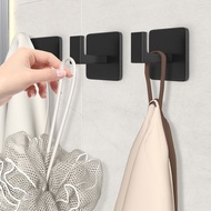 Square Towel Hook- Black Self Adhesive Wall Hook Modern & Fashionable Bathroom is Linked with Kitche