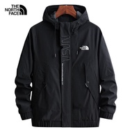 The North Face Men Outdoor Jacket Windproof Waterproof Hooded Jacket Workwear Top Jaket Kalis Air Lelaki Motosikal