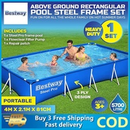 Bestway Steel Pro Rectangular Folding Pool Swimming Pool Adult Swimming Pool Family Swimming Pool Ch